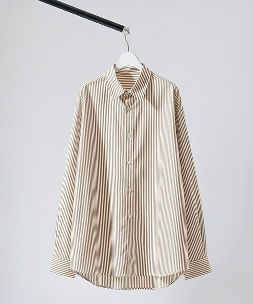 ABAHOUSE / アバハウス シャツ・ブラウス | ストレッチコットン レギュラーカラー リラックスシャツ / オーバーサイズ【予約（グレー系その他2）