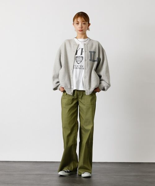 ABAHOUSE / アバハウス カーディガン・ボレロ | 別注【REMI RELIEF / レミレリーフ】ノンストレス起毛裏毛 スタジアム | 詳細18