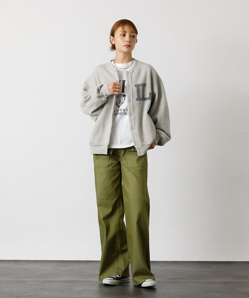 ABAHOUSE / アバハウス カーディガン・ボレロ | 別注【REMI RELIEF / レミレリーフ】ノンストレス起毛裏毛 スタジアム | 詳細19