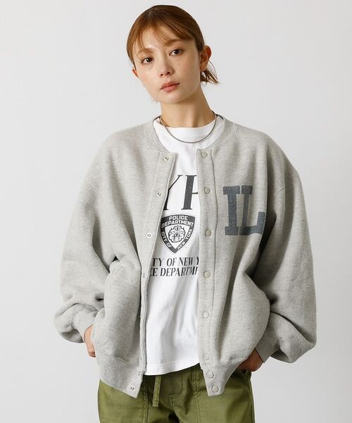 ABAHOUSE / アバハウス カーディガン・ボレロ | 別注【REMI RELIEF / レミレリーフ】ノンストレス起毛裏毛 スタジアム | 詳細21