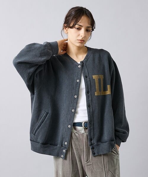 ABAHOUSE / アバハウス カーディガン・ボレロ | 別注【REMI RELIEF / レミレリーフ】ノンストレス起毛裏毛 スタジアム | 詳細4