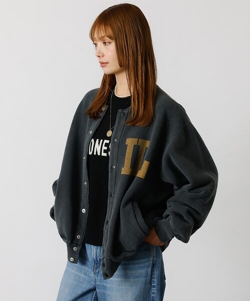 ABAHOUSE / アバハウス カーディガン・ボレロ | 別注【REMI RELIEF / レミレリーフ】ノンストレス起毛裏毛 スタジアム | 詳細5