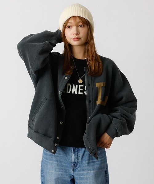 ABAHOUSE / アバハウス カーディガン・ボレロ | 別注【REMI RELIEF / レミレリーフ】ノンストレス起毛裏毛 スタジアム | 詳細6