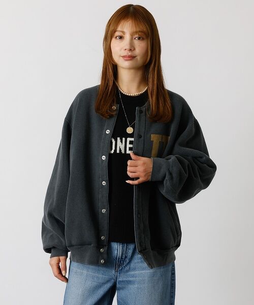 ABAHOUSE / アバハウス カーディガン・ボレロ | 別注【REMI RELIEF / レミレリーフ】ノンストレス起毛裏毛 スタジアム | 詳細7