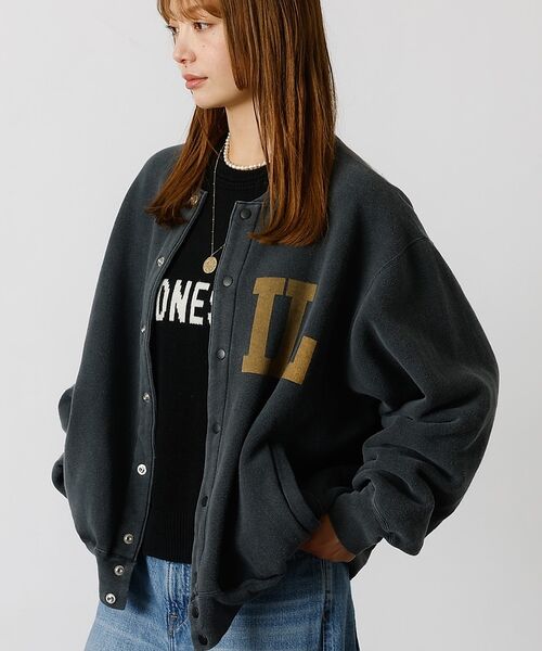 ABAHOUSE / アバハウス カーディガン・ボレロ | 別注【REMI RELIEF / レミレリーフ】ノンストレス起毛裏毛 スタジアム | 詳細8