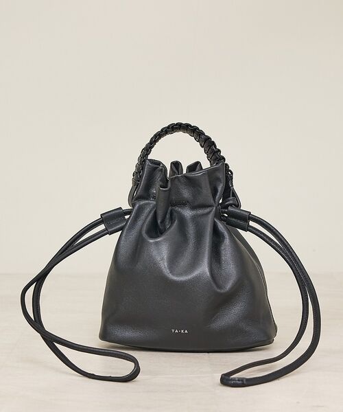 ABAHOUSE / アバハウス ショルダーバッグ | 【YArKA/ヤーカ】flat braided handle drawstrin | 詳細4