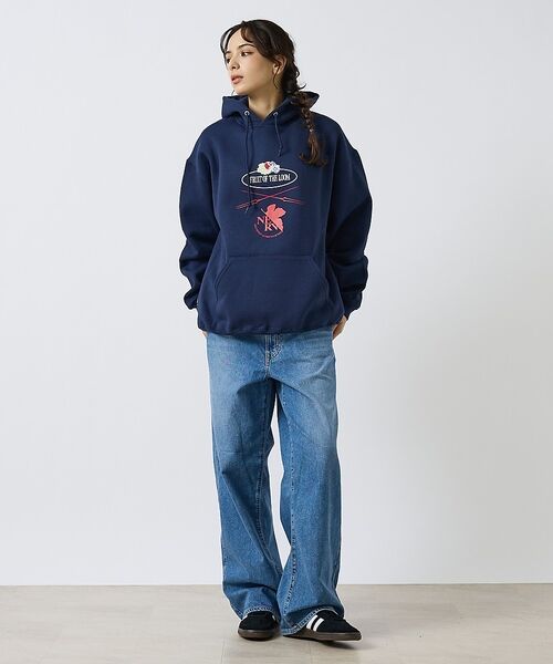 ABAHOUSE / アバハウス パーカー | 【FRUIT OF THE LOOM】FTL×EVA ロゴプリントフーディー / | 詳細2