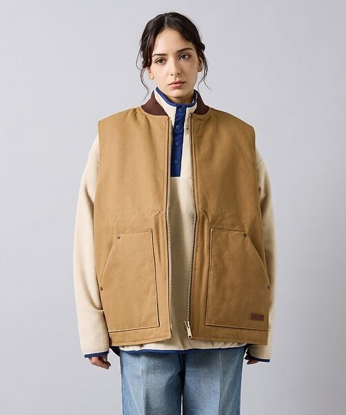 ABAHOUSE / アバハウス ベスト | 【POLER/ポーラー】DUCK CANVAS VEST/中綿/ユニセックス【W | 詳細1