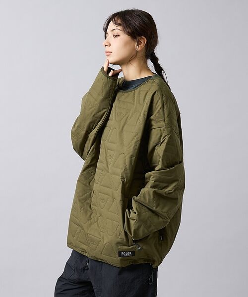 ABAHOUSE / アバハウス ブルゾン | 【POLER/ポーラー】CYCLOPS QUILTED CREW/キルティング/（カーキ）