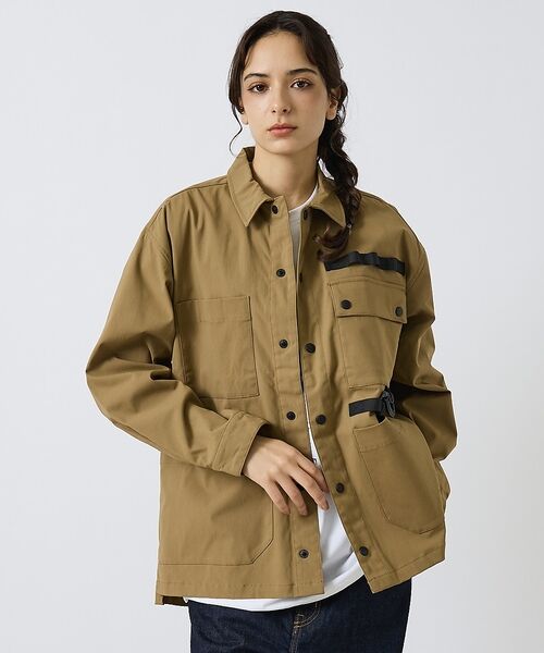 ABAHOUSE / アバハウス ブルゾン | 【POLER/ポーラー】STRECH GEAR POCKET JK/撥水/ワーク（ベージュ）