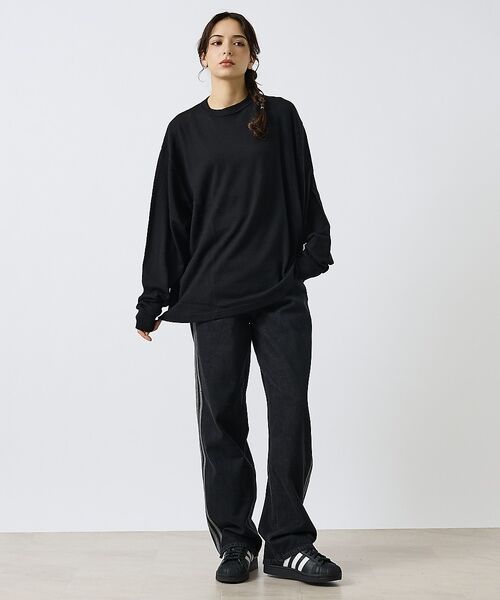 ABAHOUSE / アバハウス ニット・セーター | 【LUCEBER/ルースバー】MERINO WOOL LONG SLEEVE T | 詳細1