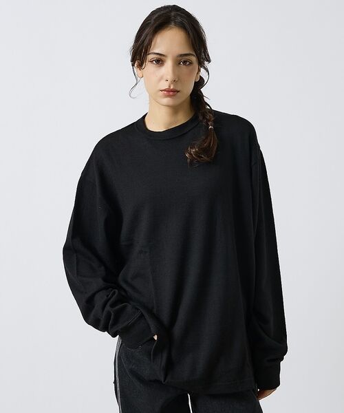 ABAHOUSE / アバハウス ニット・セーター | 【LUCEBER/ルースバー】MERINO WOOL LONG SLEEVE T | 詳細3