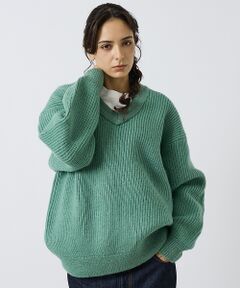 ABAHOUSE / アバハウス ニット・セーター | 【LUCEBER/ルースバー】MID G KNIT V NECK SWEATER