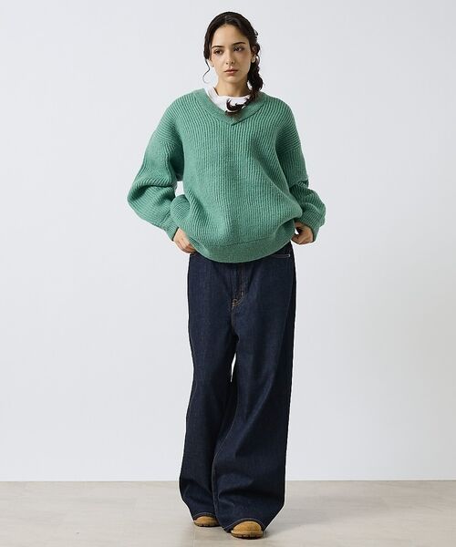 ABAHOUSE / アバハウス ニット・セーター | 【LUCEBER/ルースバー】MID G KNIT V NECK SWEATER | 詳細3