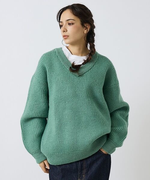ABAHOUSE / アバハウス ニット・セーター | 【LUCEBER/ルースバー】MID G KNIT V NECK SWEATER | 詳細5