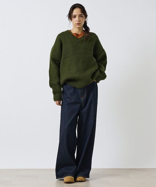 ABAHOUSE / アバハウス ニット・セーター | 【LUCEBER/ルースバー】MID G KNIT V NECK SWEATER | 詳細9