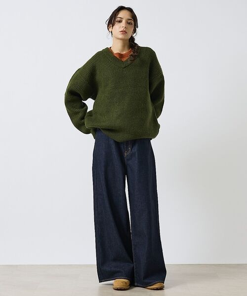 ABAHOUSE / アバハウス ニット・セーター | 【LUCEBER/ルースバー】MID G KNIT V NECK SWEATER | 詳細10