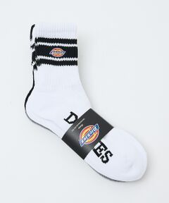 ABAHOUSE / アバハウス ソックス | 【Dickies / ディッキーズ】QDK3P3　底パイル刺繍ソックス/ライン/