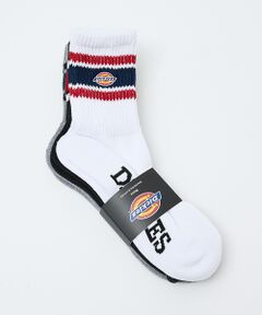 ABAHOUSE / アバハウス ソックス | 【Dickies / ディッキーズ】QDK3P3　底パイル刺繍ソックス/ライン/