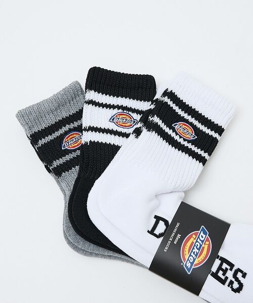ABAHOUSE / アバハウス ソックス | 【Dickies / ディッキーズ】QDK3P3　底パイル刺繍ソックス/ライン/ | 詳細2