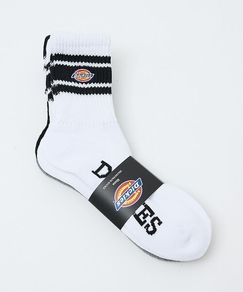 ABAHOUSE / アバハウス ソックス | 【Dickies / ディッキーズ】QDK3P3　底パイル刺繍ソックス/ライン/（ホワイト系その他1）