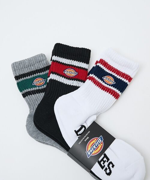 ABAHOUSE / アバハウス ソックス | 【Dickies / ディッキーズ】QDK3P3　底パイル刺繍ソックス/ライン/ | 詳細4