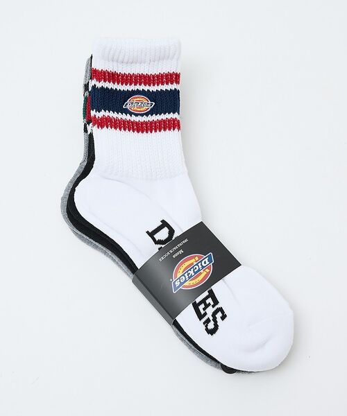 ABAHOUSE / アバハウス ソックス | 【Dickies / ディッキーズ】QDK3P3　底パイル刺繍ソックス/ライン/（その他）