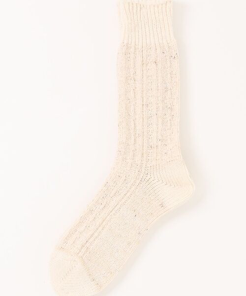 ABAHOUSE / アバハウス ソックス | 【ANONYMOUSISM/アノニマスイズム】Boucle Nep Cable（オフホワイト）