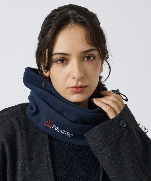ABAHOUSE / アバハウス マフラー・ショール・スヌード・ストール | 【POLARTEC /ポーラテック】NECKWARMER / ネックウォーマー/（ネイビー）