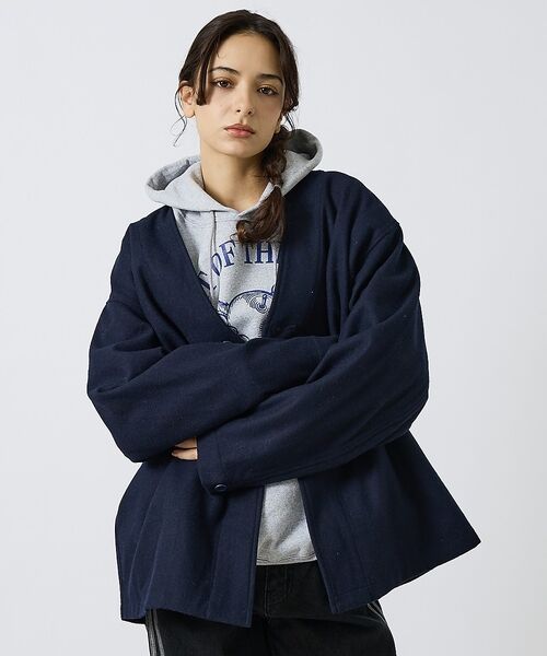 ABAHOUSE / アバハウス ブルゾン | 【LUCEBER/ルースバー】 WOOL LINER COAT/ウールライナーコ（ネイビー）
