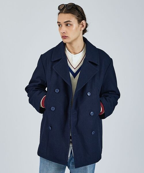 ABAHOUSE / アバハウス ピーコート | 【LUCEBER/ルースバー】WOOL P-COAT/ウールピーコート/ミリタリ（ネイビー）