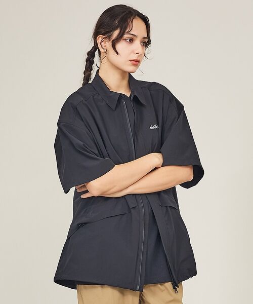 ABAHOUSE / アバハウス シャツ・ブラウス | 【WILDTHINGS / ワイルドシングス】ELASTIC NYLON DEN | 詳細10