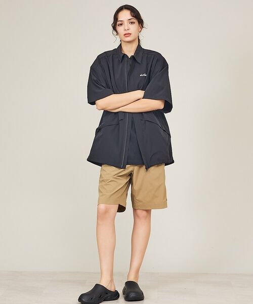 ABAHOUSE / アバハウス シャツ・ブラウス | 【WILDTHINGS / ワイルドシングス】ELASTIC NYLON DEN | 詳細9