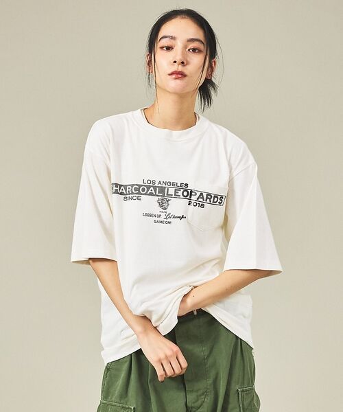 ABAHOUSE / アバハウス Tシャツ | 【Americana（アメリカーナ）×　ORIGINAL Charcoal（オリ（ホワイト）