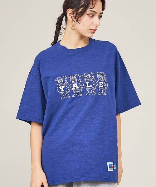 ABAHOUSE / アバハウス Tシャツ | 【RUSSELL ATHLETIC / ラッセル アスレティック】Univers（ネイビー）