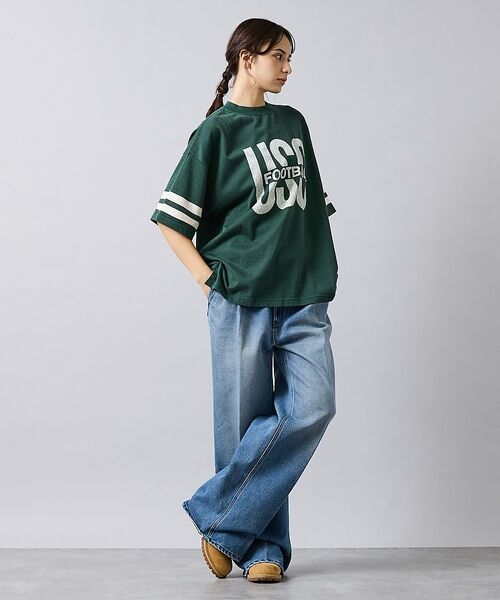 ABAHOUSE / アバハウス Tシャツ | 【REMI RELIEF / レミ レリーフ】  R/C天竺 フットボールTシャ | 詳細1