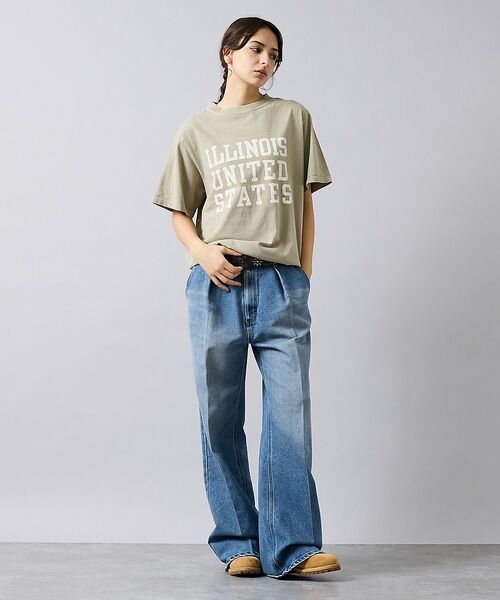 ABAHOUSE / アバハウス Tシャツ | 【REMI RELIEF / レミ レリーフ】  ILLINOIS / ３段プリ | 詳細14