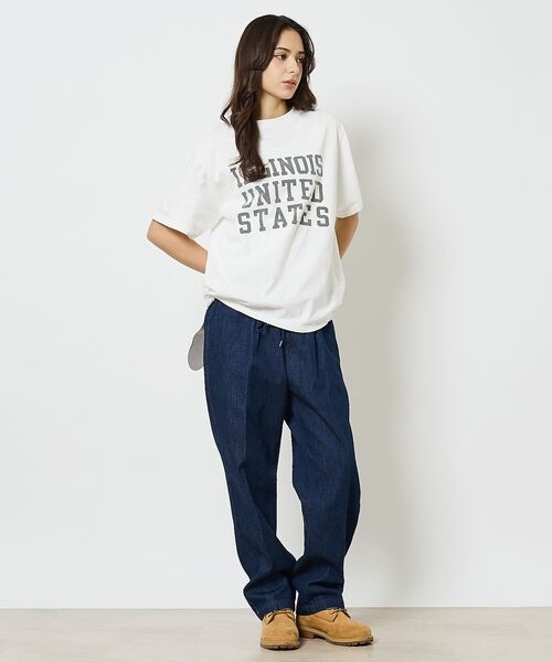 ABAHOUSE / アバハウス Tシャツ | 【REMI RELIEF / レミ レリーフ】  ILLINOIS / ３段プリ | 詳細4
