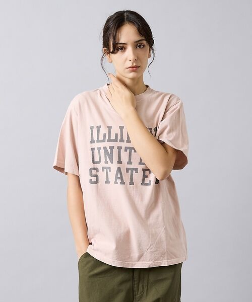 ABAHOUSE / アバハウス Tシャツ | 【REMI RELIEF / レミ レリーフ】 ILLINOIS / 3段プリ | 詳細2