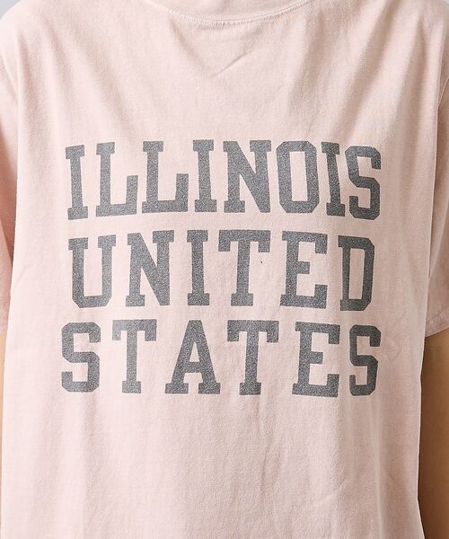 ABAHOUSE / アバハウス Tシャツ | 【REMI RELIEF / レミ レリーフ】 ILLINOIS / 3段プリ | 詳細4