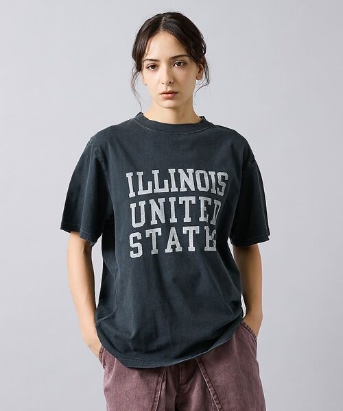 ABAHOUSE / アバハウス Tシャツ | 【REMI RELIEF / レミ レリーフ】 ILLINOIS / 3段プリ | 詳細11