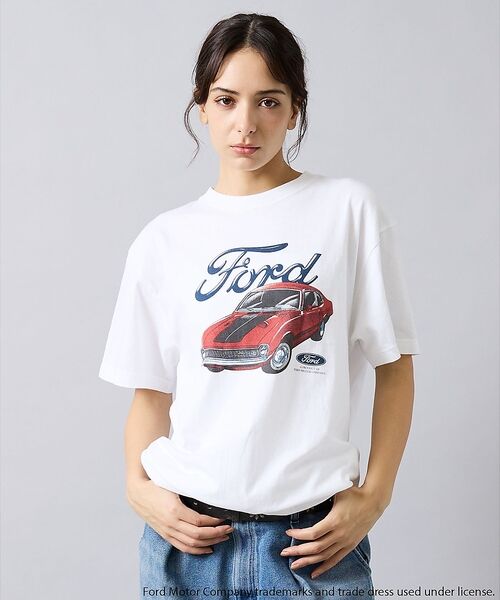 ABAHOUSE / アバハウス Tシャツ | 【GOOD ROCK SPEED / グッドロックスピード】FORD ロゴプリン（ホワイト系その他2）
