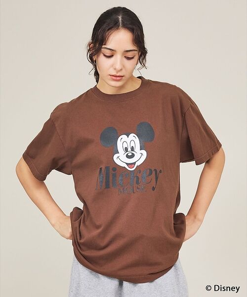 ABAHOUSE / アバハウス Tシャツ | 【GOOD ROCK SPEED / グッドロックスピード】MickeyMous（ブラウン）