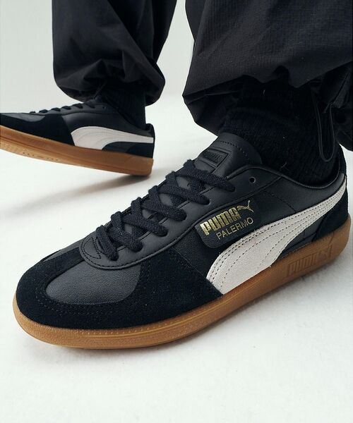 ABAHOUSE / アバハウス スニーカー | 【PUMA/プーマ】 PALERMO LTH/パレルモ レザー スニーカー/ユニ（ブラック）