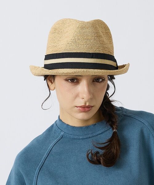 ABAHOUSE / アバハウス ハット | 【RUBEN/ルーベン】テープデザインRAFIAHATシリーズ/テープデザインラ（ベージュ系その他1）
