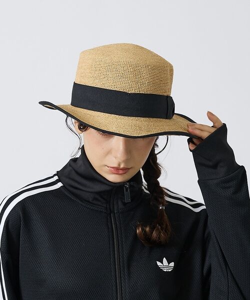 ABAHOUSE / アバハウス ハット | 【RUBEN/ルーベン】テープデザインRAFIAHATシリーズ/テープデザインラ（ベージュ系その他2）