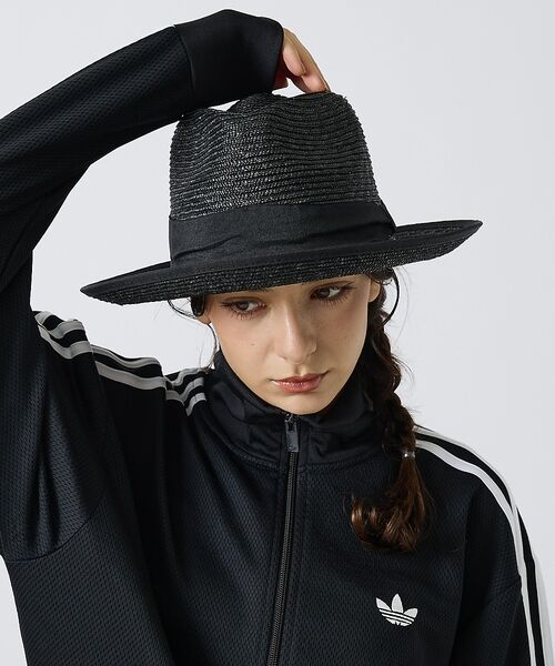 ABAHOUSE / アバハウス ハット | 【RUBEN/ルーベン】STRAW LONGBRIM CODEHAT/ストローロ（ブラック）