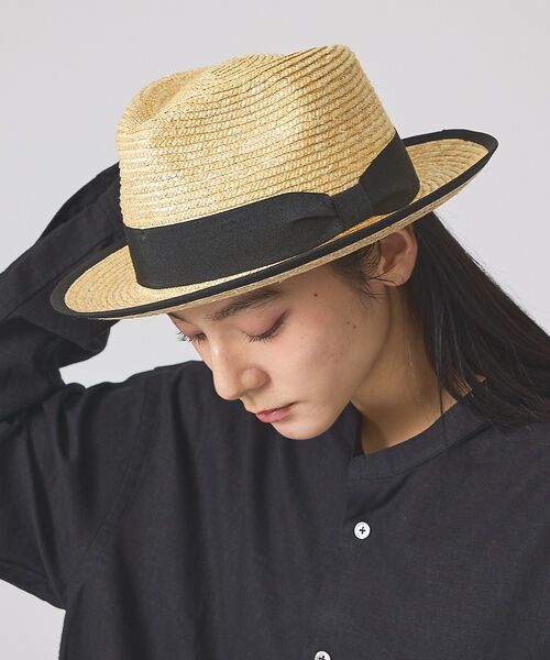 ABAHOUSE / アバハウス ハット | 【RUBEN/ルーベン】STRAW LONGBRIM CODEHAT/ストローロ（ベージュ）