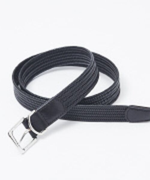 ABAHOUSE / アバハウス ベルト・サスペンダー | 【ABAHOUSE　les essentiels】　　ストレッチメッシュベルト　（ブラック）