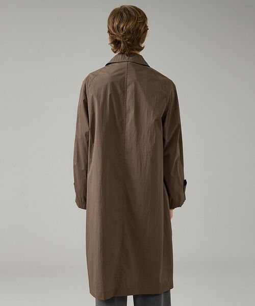 ABAHOUSE / アバハウス ステンカラーコート | クリスピーナイロン バルカラーコート / オーバーサイズ / 軽量 ストレッチ | 詳細4